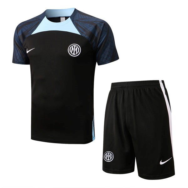 Trainingsshirt Inter Milan Komplett-Set 2022-2023 Schwarz